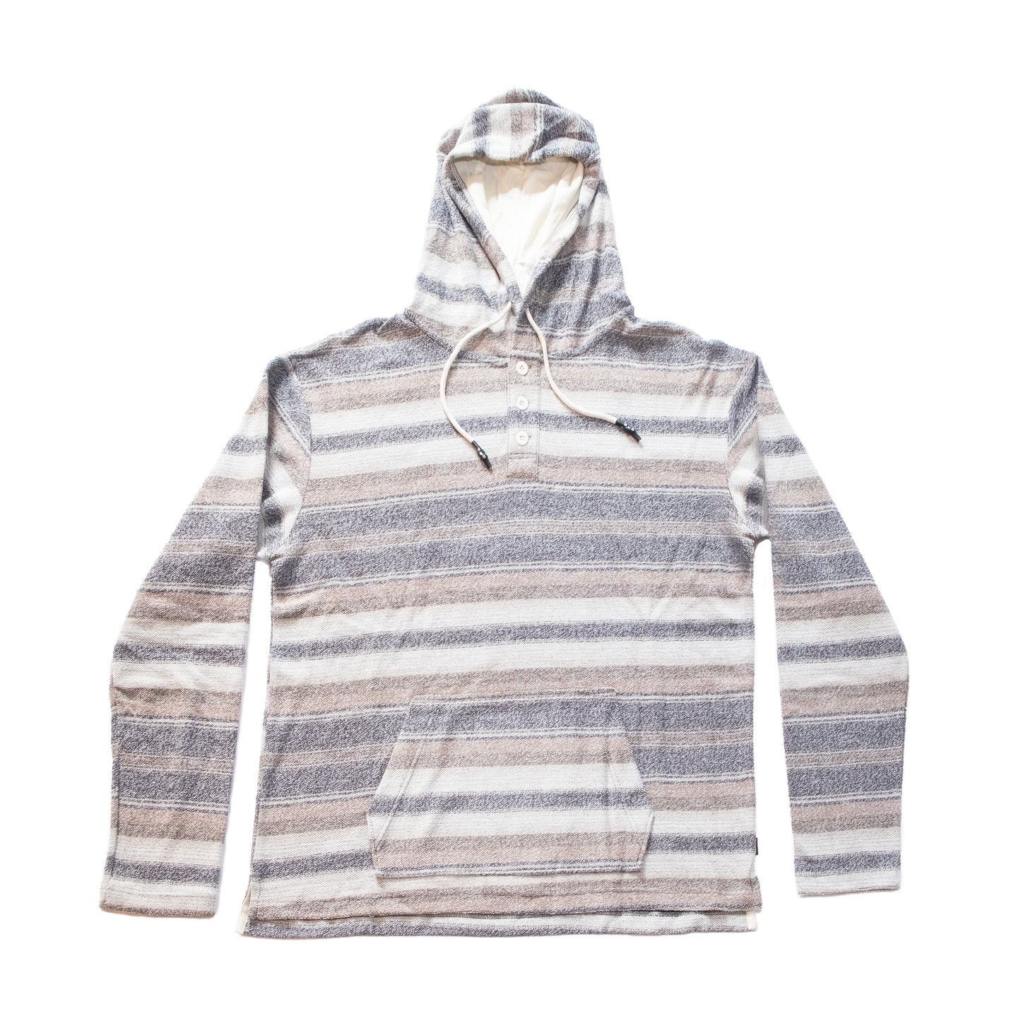 Unisex Lined Terry 3 Button Hoodie