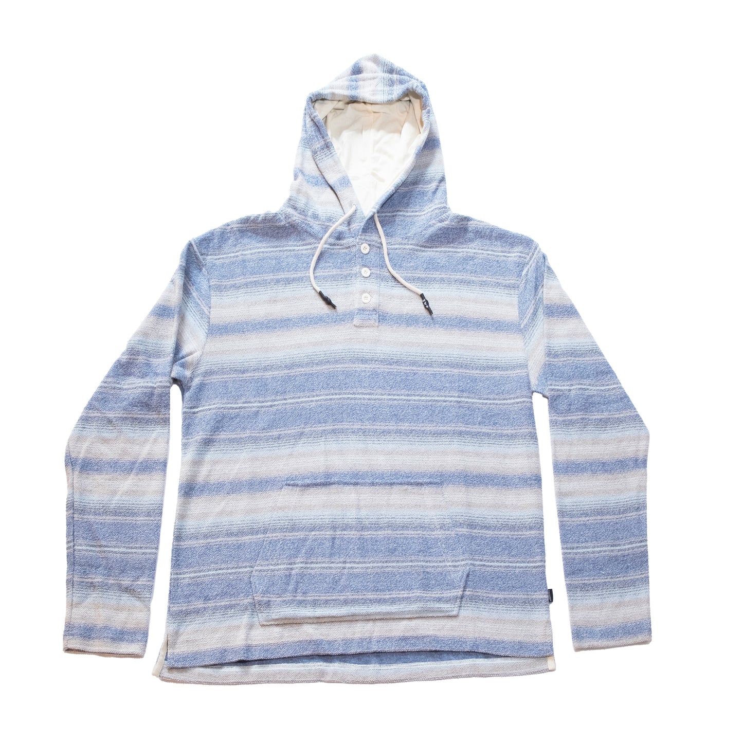 Unisex Lined Terry 3 Button Hoodie