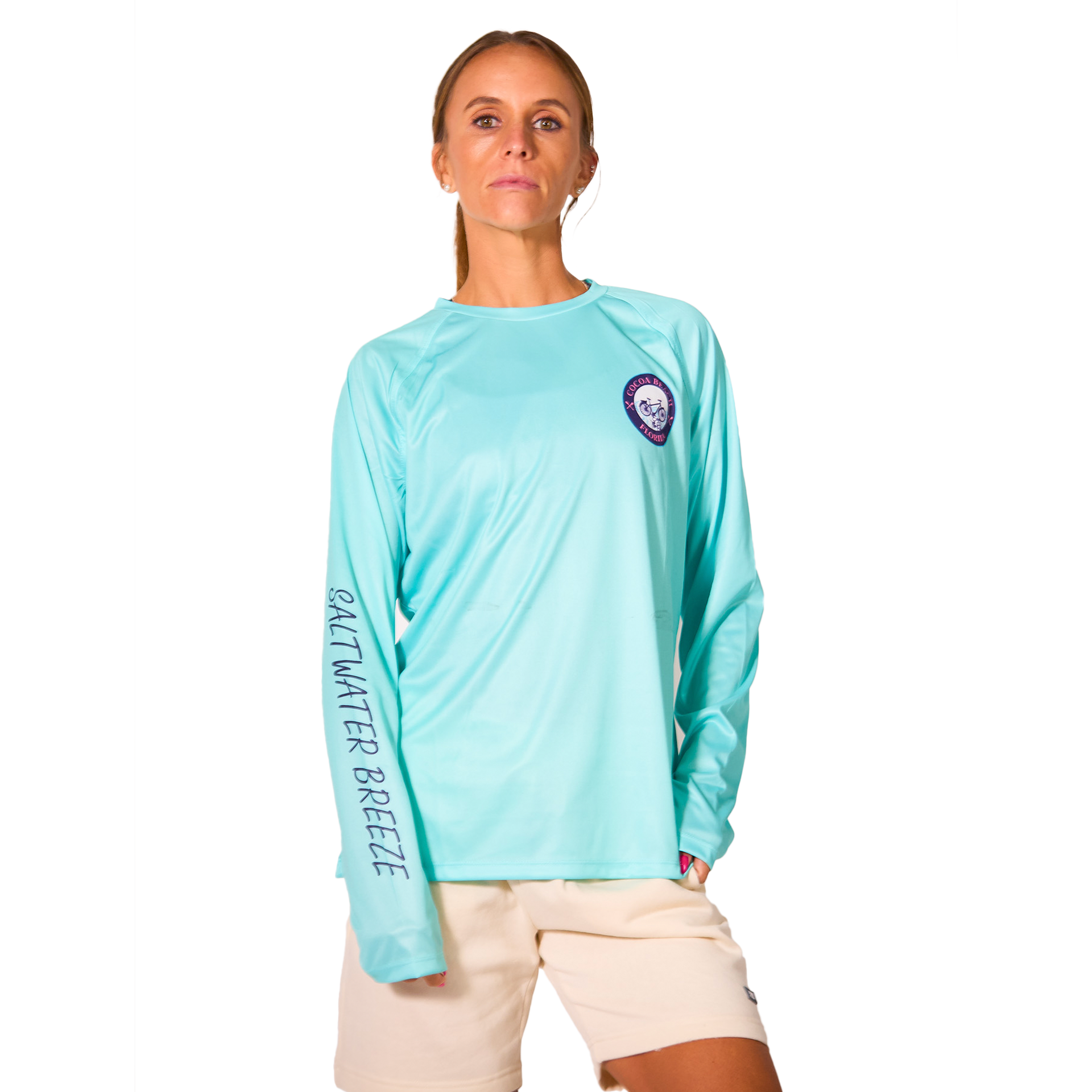 Women's Performance Scoop Neck Long Sleeve T-Shirt – Saltwater Breeze